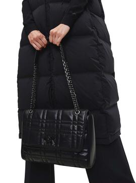 Bolso Calvin Klein Quilt Negro Para Mujer