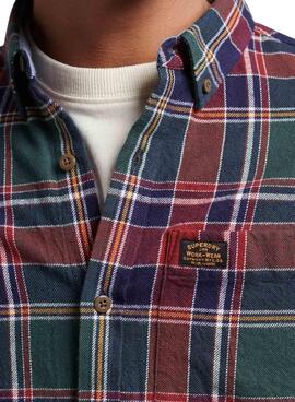 Camisa Superdry Vintage Lumberjack Roja Hombre