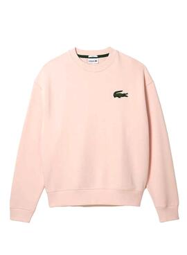 Sudadera Lacoste Loose Fit Rosa Para Hombre