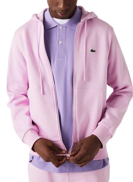 Sudadera Lacoste Rosa Hombre