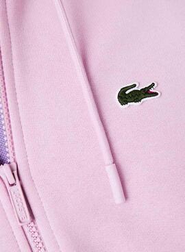 Sudadera Lacoste Classic Fit Rosa Para Hombre