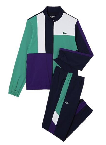 Chándal Lacoste Colorblock Negro Para Hombre