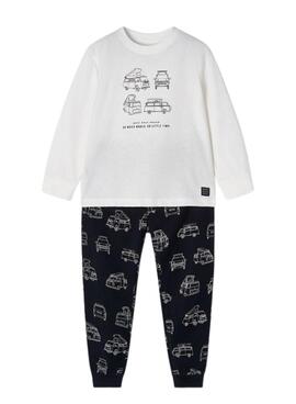 Pantalón Mayoral Estampado Blanco Negro Para Niño