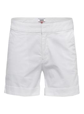 Shorts Tommy Jeans Chino Blanco Mujer