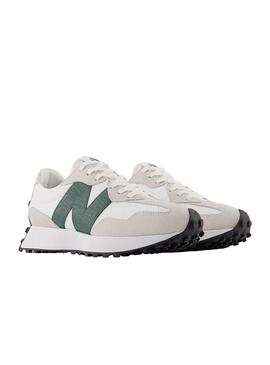 Zapatillas New Balance 327 Blanco Verde Para Mujer