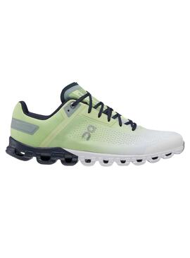 Zapatillas On Running Cloudflow 3 Verde y Blanco