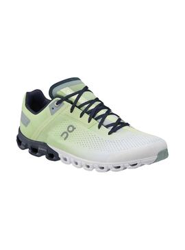 Zapatillas On Running Cloudflow 3 Verde y Blanco