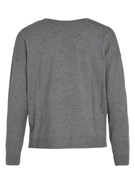 Jersey Vila Vicomfy Gris Para Mujer