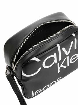 Bolso Calvin Klein Sleek Bandolera Negro Mujer