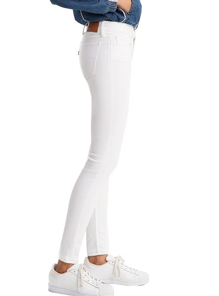 complicaciones En todo el mundo autobús Pantalon Levis 710 Innovation Skinny Blanco Mujer