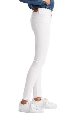 Pantalon Levis 710 Innovation Skinny Blanco Mujer