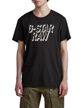 Camiseta G-Star Multi Colored Negra Para Hombre