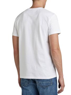 Camiseta G-Star Multi Colored Blanca Para Hombre