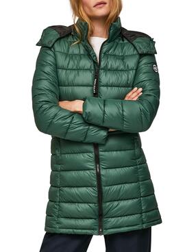 Abrigo Pepe Jeans Acolchado Agnes Verde Para Mujer