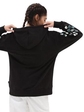 Sudadera Vans Cloud Cuadros Negra Para Mujer