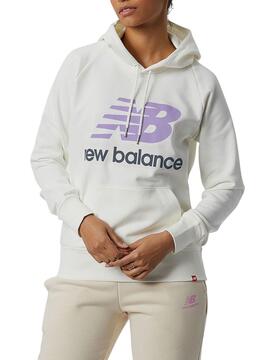 Sudadera New Balance Essentials Blanca Para Mujer