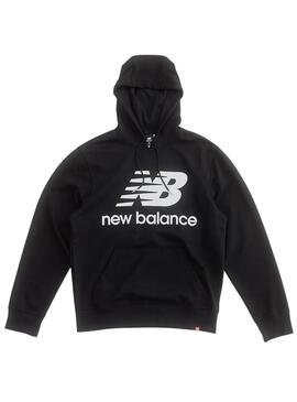 Sudadera New Balance Essentials Staked Logo Negra