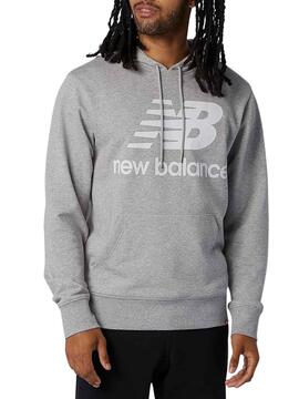 Sudader New Balance Essentials Staked Logo Gris