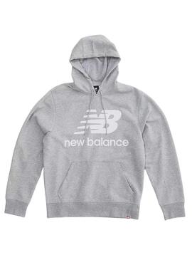 Sudader New Balance Essentials Staked Logo Gris