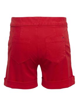 Shorts Tommy Jeans Chino Rojo Mujer