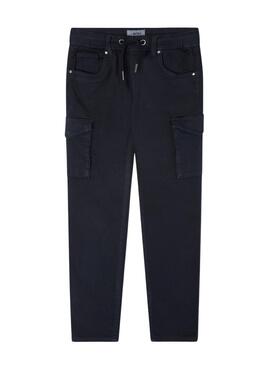 Pantalón Pepe Jeans Chase Jogger Cargo Negro Niño