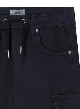 Pantalón Pepe Jeans Chase Jogger Cargo Negro Niño