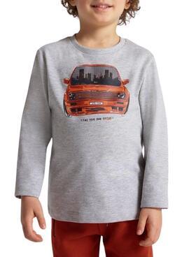 Camiseta Mayoral Coche Gris Para Niño