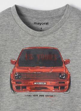 Camiseta Mayoral Coche Gris Para Niño