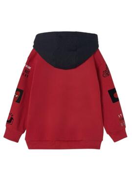 Sudadera Mayoral Flock Parches Rojo Para Niño