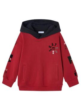 Sudadera Mayoral Flock Parches Rojo Para Niño