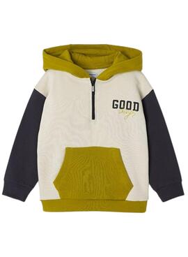 Sudadera Mayoral Colorblock Beige Para Niño