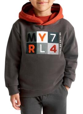 Sudadera Mayoral Logo Bordado Gris Para Niño