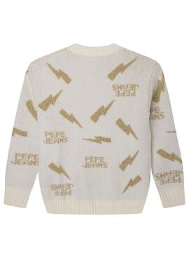 Sudadera Pepe Jeans Xena Rayos Beige para Niña