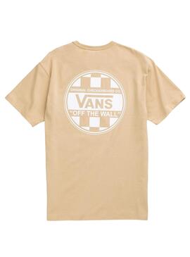 Camiseta Vans Off The Wall Check Beige  Unisex