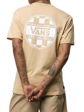 Camiseta Vans Off The Wall Check Beige  Unisex