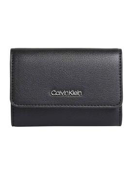 Cartera Calvin Klein Trifold Negra para Mujer