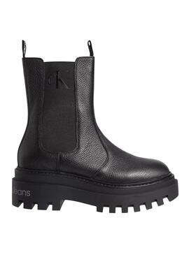 Botas Calvin Klein Chelsea Negras Para Mujer