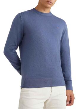 Jersey Tommy Hilfiger Básico Azul Para hombre