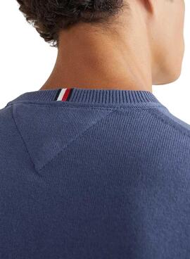 Jersey Tommy Hilfiger Básico Azul Para hombre