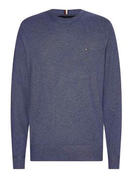 Jersey Tommy Hilfiger Básico Azul Para hombre