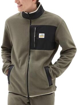 Chaqueta Vans Polar Cremallera Verde Para Hombre