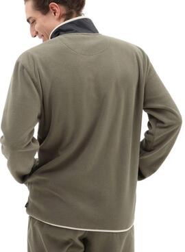 Chaqueta Vans Polar Cremallera Verde Para Hombre