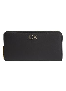 Cartera Calvin Klein Grande Negra Para Mujer