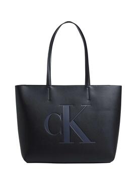 Shopper Calvin Klein Sculpted Negro Para Mujer