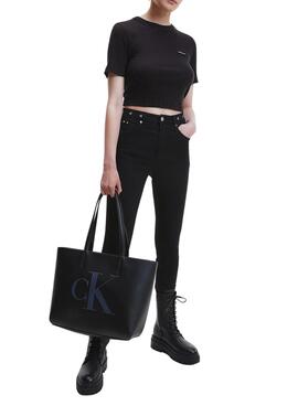 Shopper Calvin Klein Sculpted Negro Para Mujer