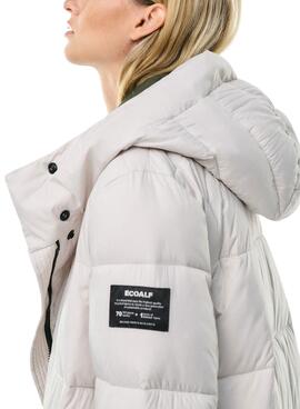 Chaqueta Ecoalf Siba Washed Stone Blanco Mujer