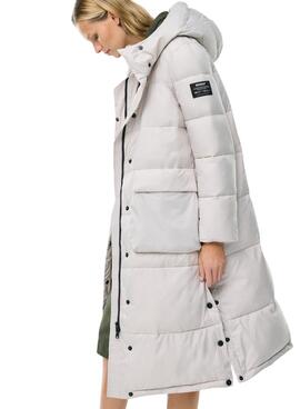 Chaqueta Ecoalf Siba Washed Stone Blanco Mujer