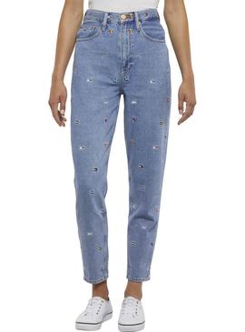 Pantalon Vaquero Tommy Jeans Embroidery Azul