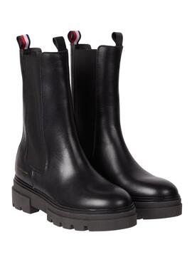 Botas Tommy Hilfiger Chelsea Negras Para Mujer