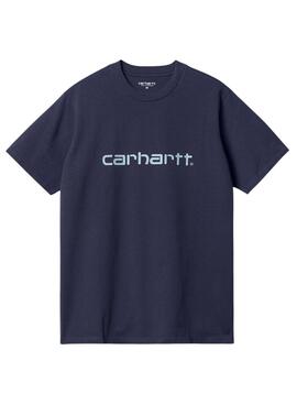 Camiseta Carhartt Script Azul Marino para Hombre